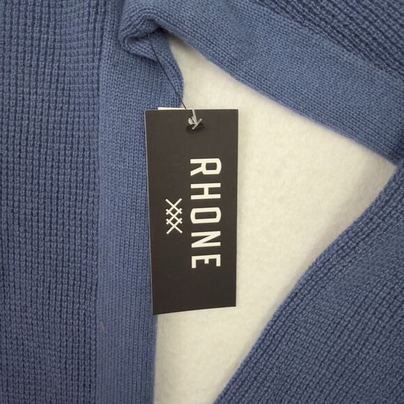 Rhone Walden Wool Cashmere Sweater Men’s Large Blue Horizon Marle NWT $178 - Picture 7 of 13